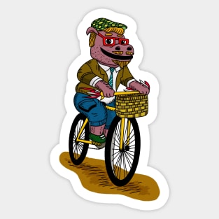 PUN INTENDED  - HIPSTERPOTAMUS - HIPSTERS- BEARDS Sticker